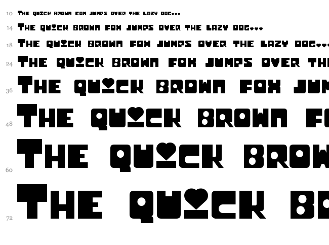 Utonium font waterfall